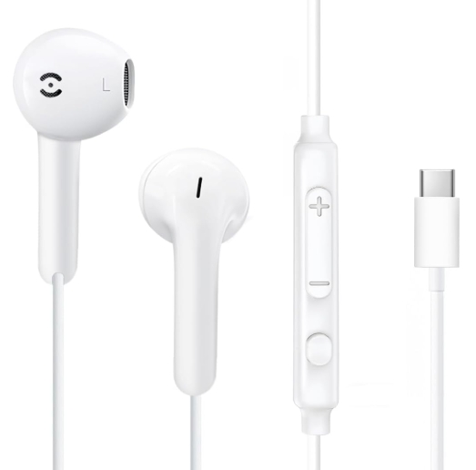 MAS CARNEY Auriculares con Cable Tipo C para iPhone 17 Pro MAX 16 15, iPad