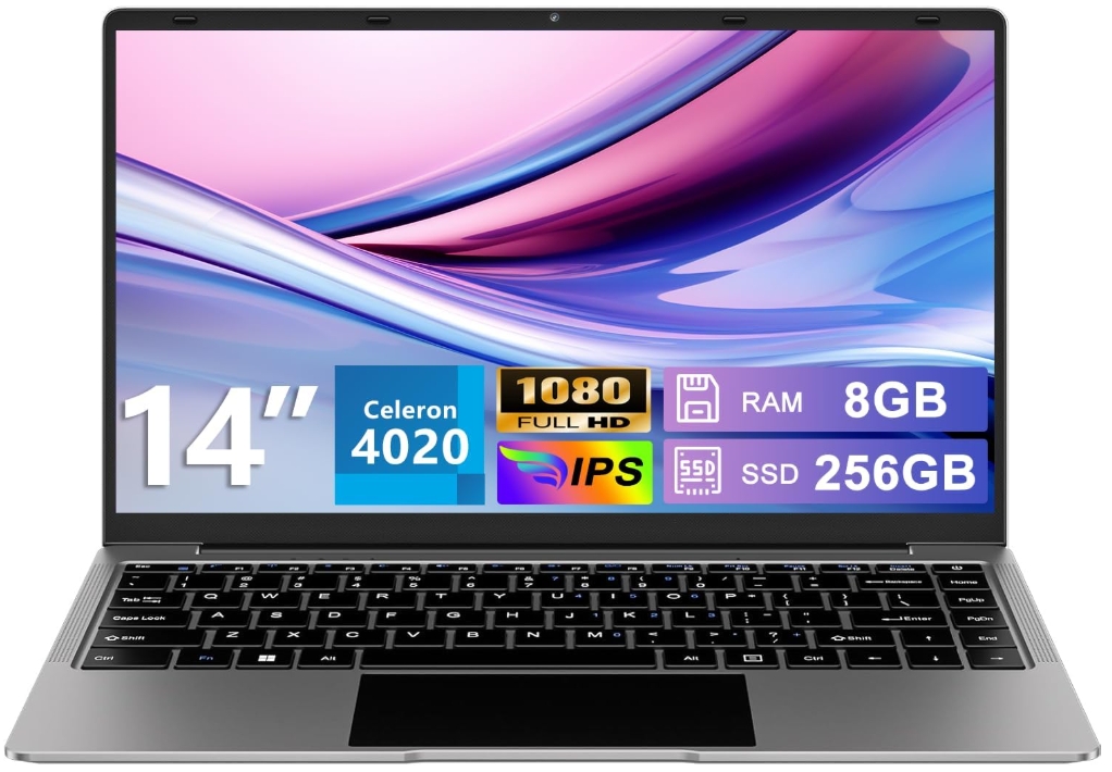 2026 Ordenador Portátil 14" Win11 8GB 256GB SSD - Gris