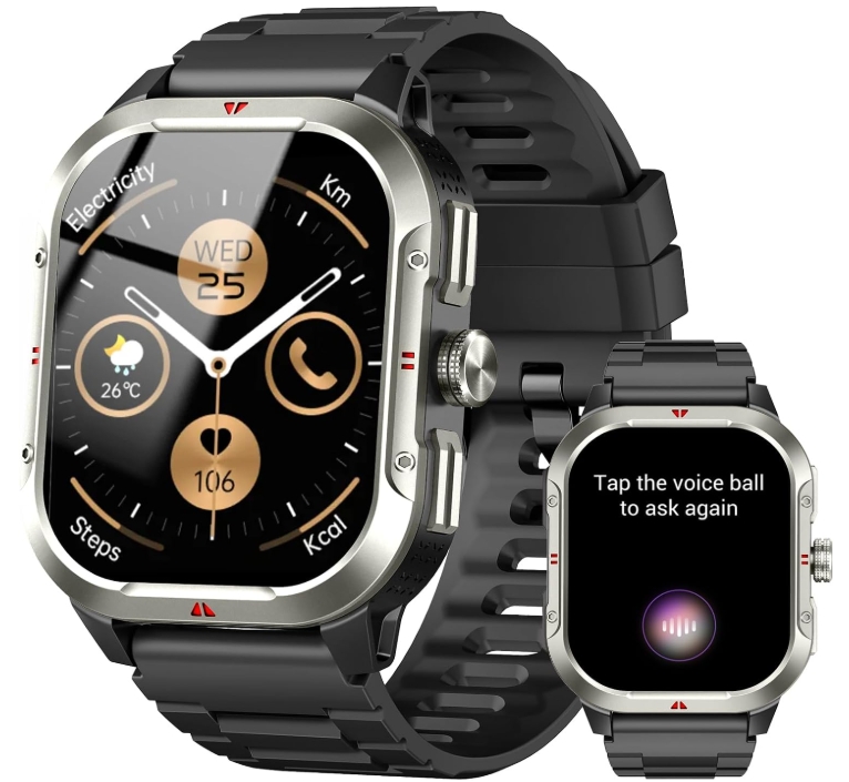 Jugeman Reloj Inteligente Hombre con GPS, 2.06'' Smartwatch,Fitness Tracker