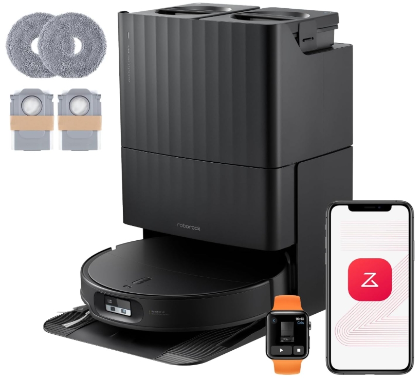 Roborock Qrevo Edge 2 Robot Aspirador Succión Extrema de 25000 Pa, Negro