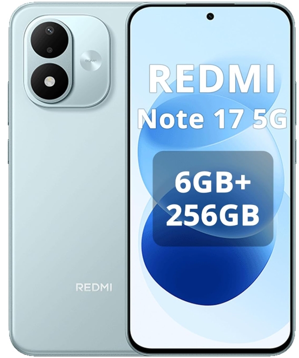 XIAOMI Redmi Note 17 5G 6+256GB, Azul, Incluye Cargador